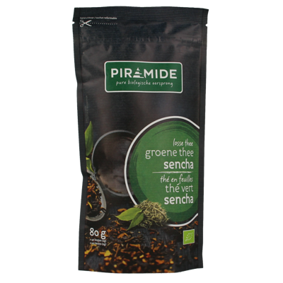 Piramide Groene thee sencha bio 80 Gram Piramide Groene thee sencha bio 80 Gram