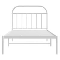 Bedframe met hoofdbord metaal wit 100x200 cm - thumbnail