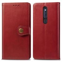 Retro Solid Color Leather Buckle Mobile Phone Protection Leather Case with Lanyard & Photo Frame & Card Slot & Wallet & Bracket Function for OPPO F11 - thumbnail