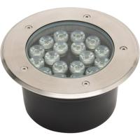 LED Grondspot RVS Rond - 18W - IP67 Waterdicht - 4000K - Mat Chroom - thumbnail
