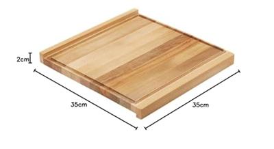 Metaltex beukenhouten plank 35x35x2 cm