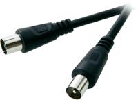 SpeaKa Professional Antenne Aansluitkabel [1x Antennestekker 75 Ω - 1x Antennebus 75 Ω] 2.50 m 75 dB Zwart - thumbnail