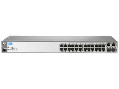 HP ProCurve 2620-24 netwerkschakelaar (2,9µs, 10/100/1000 Mbps, 12,8 Gbit/s, Gigabit Ethernet, IEEE 802.3, IEEE 802.3ab, RJ-45) grijs