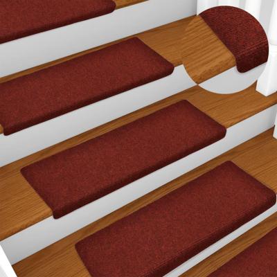 VidaXL Trapmatten zelfklevend 15 stuks 65x21x4 cm bordeaux rood rechthoekige rand