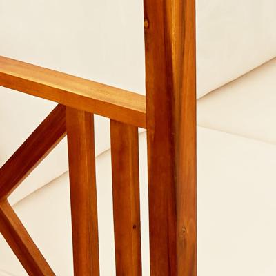 Tuinbank met tafel en voetenbanken massief acaciahout - thumbnail