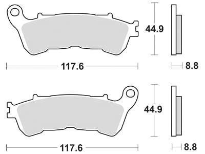TRW remblokken "mcb 776 brake pad mcb 776 sv sintered metal