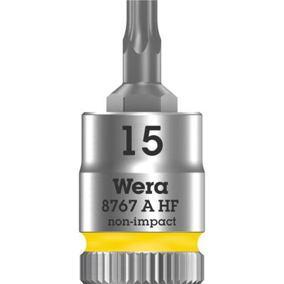Wera 8767 A HF TORX® Zyklop Bit/dop-combinatie met 1/4" Aandrijving met Vasthoudfunctie, TX 15 x 28 mm - 1 stuk(s) - 05003363001