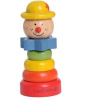 Everearth stapelclown van hout 13 cm groot - thumbnail