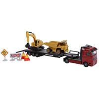 Dieplader met 2 constructievoertuigen - thumbnail