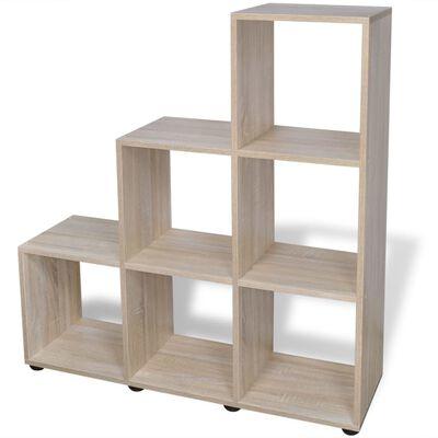 Boekenkast/presentatiemeubel trapvormig 107 cm eikenkleur