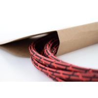 Cordial 14772 Jackplug Audio Aansluitkabel [1x Jackplug male 6,3 mm (mono) - 1x Jackplug male 6,3 mm (mono)] 1.50 m Zwart, Rood Textielmantel - thumbnail