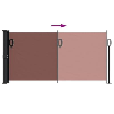 Windscherm uittrekbaar 100x300 cm bruin