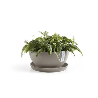 Ecopots Brussels kunststof bloempot Taupe - Ø 23,1 cm