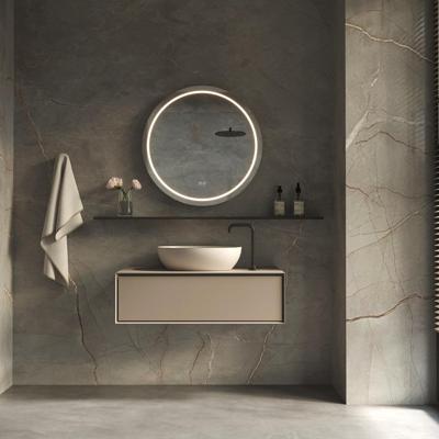 HIPP Design Phantom Ronde LED spiegel - 60 cm - Directe en Indirecte LED Verlichting - Spiegelverwarming - Kleurenwissel - Touch Dimmer