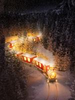 Led Canvas 30X40Cm Verlichte Trein / 2Aa kerstverlichting Anna's Collection - Annas collection - thumbnail