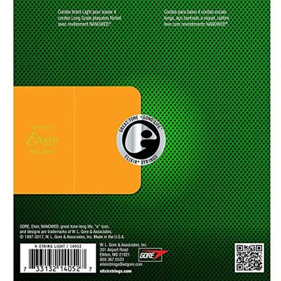 Elixir Strings 14052 snaar voor muziekinstrumenten Bas 4 stuk(s) Staal Gitaar