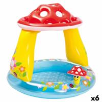 Opblaasbaar Kinderzwembad Intex Champignons Zonnetent 45 L 102 x 89 x 102 cm (6 Stuks) - thumbnail
