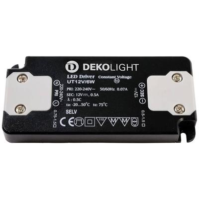Deko Light FLAT, CV, UT12V/6W LED-driver Constante spanning 6 W 0 - 500 mA 12 V 1 stuk(s)