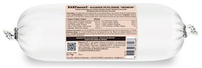 BARFMENU KALKOEN HONDENVOER 1000 GR