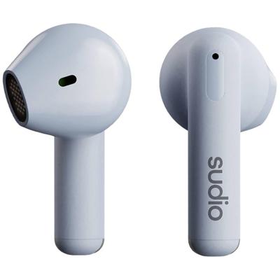 sudio A1 Blue, oordopjes met bluetooth, touch control met compacte draadloze oplaadschaal, IPX4-beschermd, geluidsdoorlatende hoofdtelefoon met geïntegreerde microfoon, premium kristalgeluid