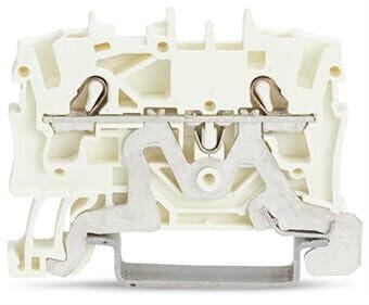 WAGO 2002-1208 Screeningklem 2-etages 5.20 mm Push-In-klem Wit 100 stuk(s)