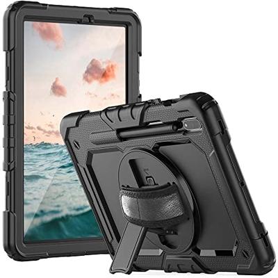 Casecentive Handstrap Pro Hardcase met handvat Galaxy Tab S8 2022 zwart