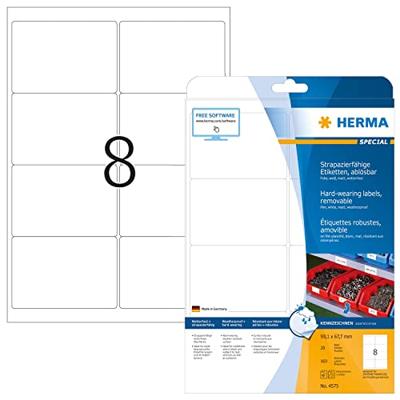 Etiket herma 4575 99.1x67.7mm folie wit 160st