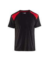 Blaklader T-shirt bi-colour 3379-9956 zwart/rood mt XXL - thumbnail