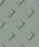 Dutch Wallcoverings Behang Galactik Ruit Groen/Goud L614-01 - thumbnail