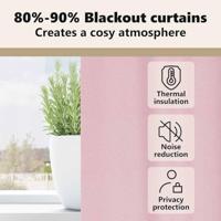 VidaXL Zwart-out gordijnen met ringen 2 pcs babyroze 245 x 140 cm - thumbnail