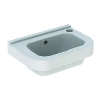 Geberit 300 Basic fontein met kraangat rechts met overloop 36x25x15cm wit s8400100000g - thumbnail