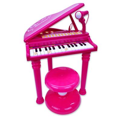 Bontempi elektronische piano met microfoon 53 cm roze