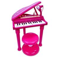 Bontempi elektronische piano met microfoon 53 cm roze - thumbnail