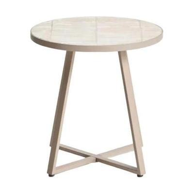 Kave Home Tella bijzettafel Ø45 cm Beige