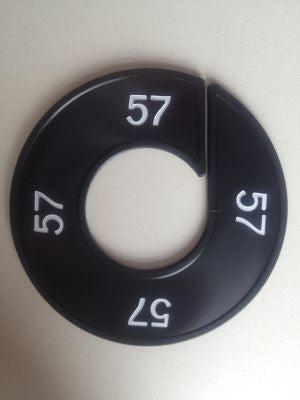 Maatring 9cm zwart/wit 57