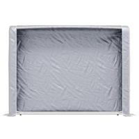 VidaXL Haardhoutrek met regenhoes 200x25x150 cm gegalvaniseerd staal - thumbnail