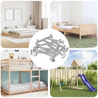 VidaXL Houten schroeven 1350 pcs zilver staal