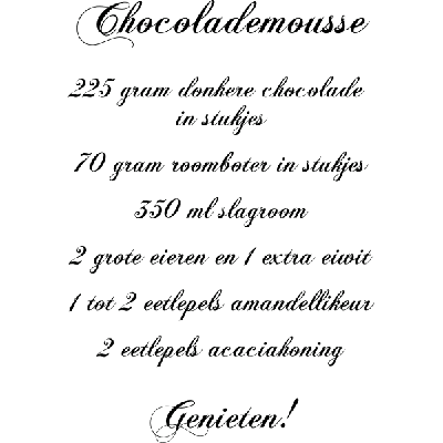 Chocolademousse - Muursticker Chocolademousse - Muursticker