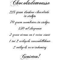 Chocolademousse - Muursticker - thumbnail