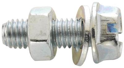 Fix-Nippel Zeskantschroef met sluitring hex washer head screw 15mm zinc