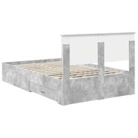 Bedframe met hoofdeinde Beton Grijs 120 x 190 cm Bewerkt hout - thumbnail
