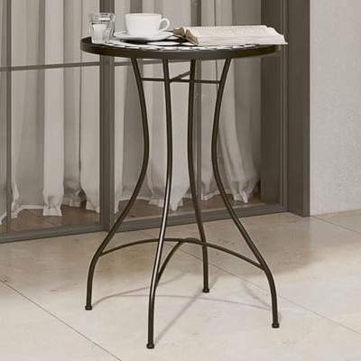 Bistrotafel mozaek 50x70 cm keramiek zwart en wit Bistrotafel mozaek 50x70 cm keramiek zwart en wit