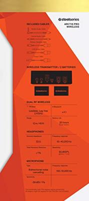SteelSeries Arctis Pro Wireless - Draadloze Gaming Headset - Hi-Res luidsprekerstuurprogramma's - Tweevoudig draadloos (2.4G & Bluetooth) - Zwart
