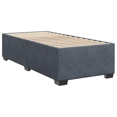 Boxspring met matras fluweel donkergrijs 90x200 cm