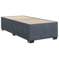 Boxspring met matras fluweel donkergrijs 80x200 cm - thumbnail