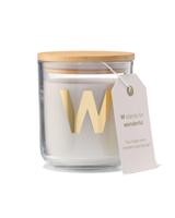 HEMA Kaars in glas Ø8x10cm letter W - thumbnail