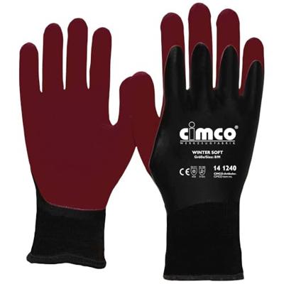 Cimco Winter Soft dunkelrot/schwarz 141241 Vinyl Werkhandschoen Maat (handschoen): 9, L 1 paar