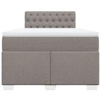 Boxspring met matras stof taupe 180x200 cm - thumbnail