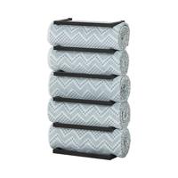 Handdoekrek Sealskin Carré 24x48x12cm Mat Zwart - thumbnail