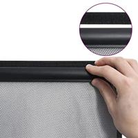 VidaXL Vliegengordijn 10-delig 240x240 cm mesh zwart - thumbnail